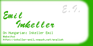 emil inkeller business card